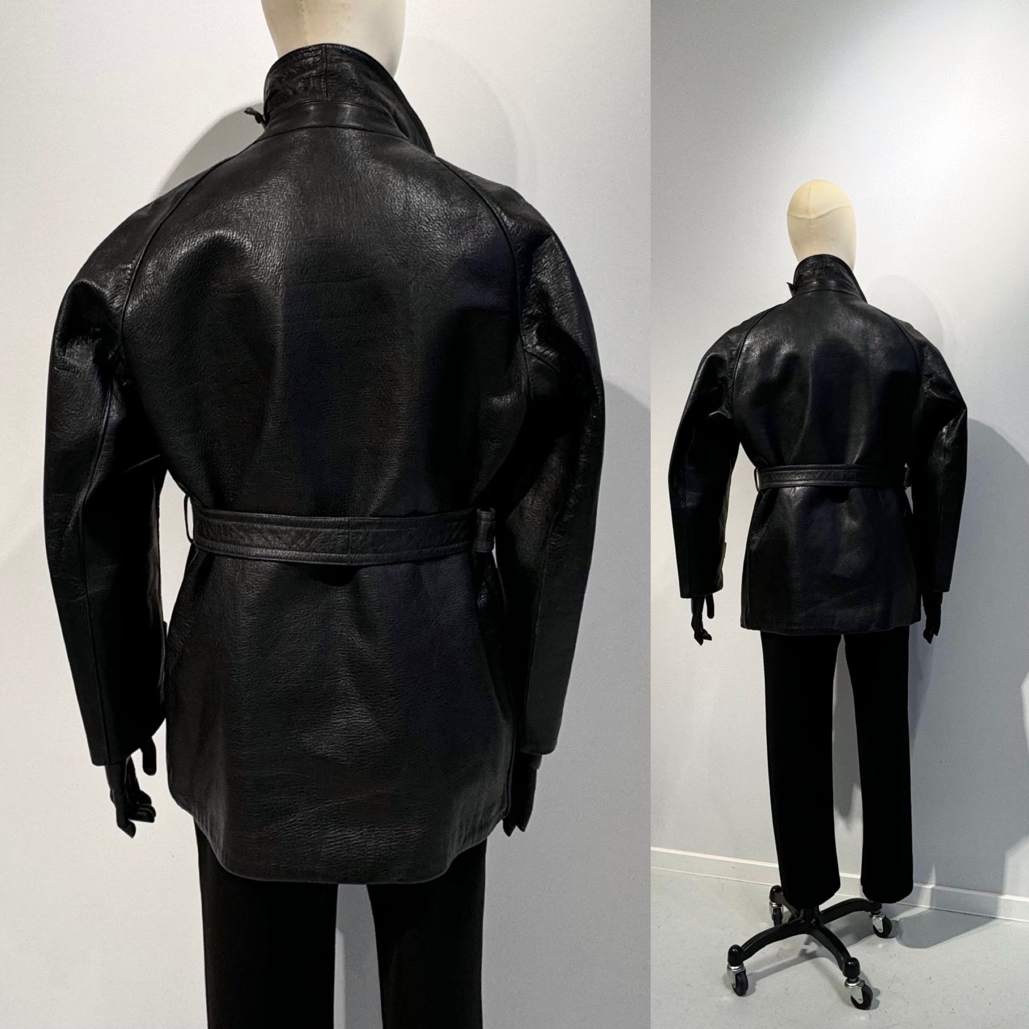 1920's / 1930's Black Italian Leather Jacket