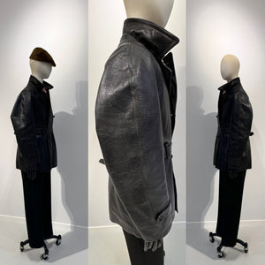 1920's / 1930's Black Italian Leather Jacket